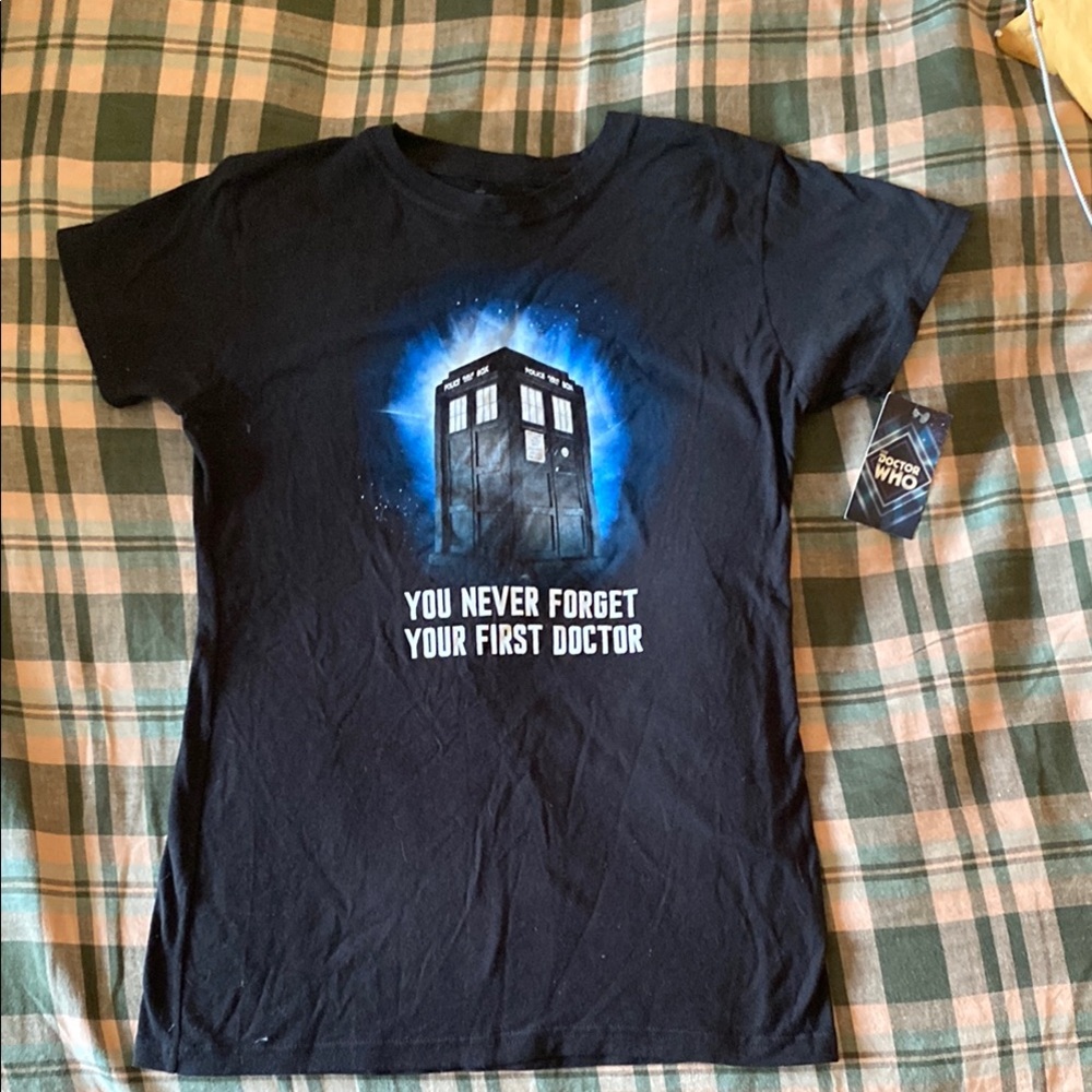 Black T-Shirt with TARDIS Design